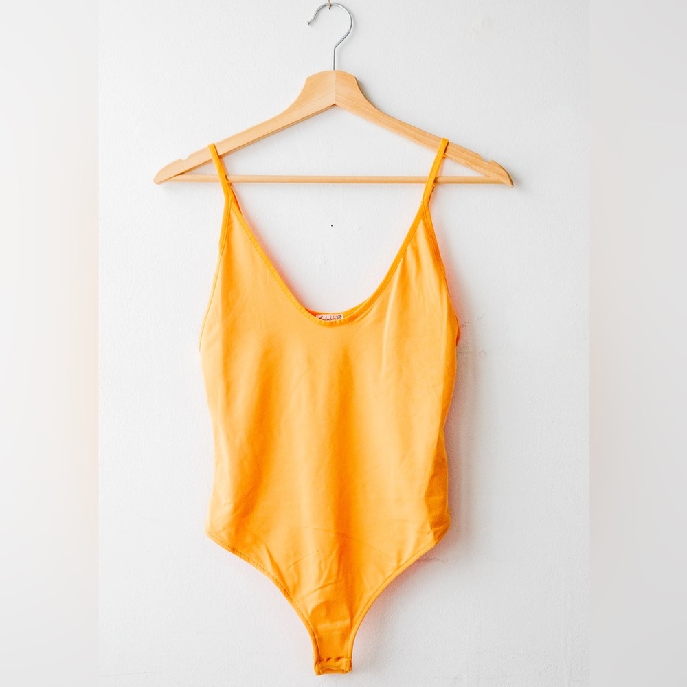 Free People Orange Bodysuit - NWT